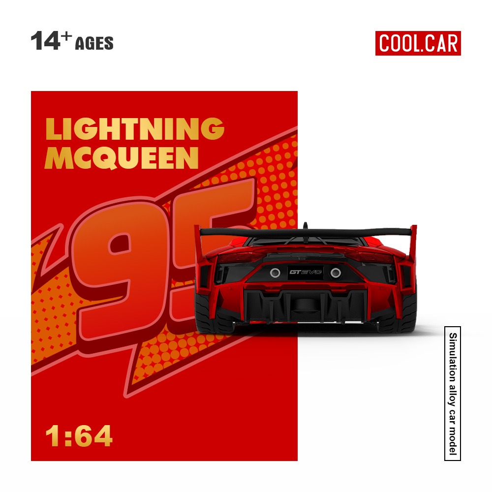 *PREORDEN* Cool Car 1:64 Lamborghini GT EVO Lightning McQueen - Imagen 5