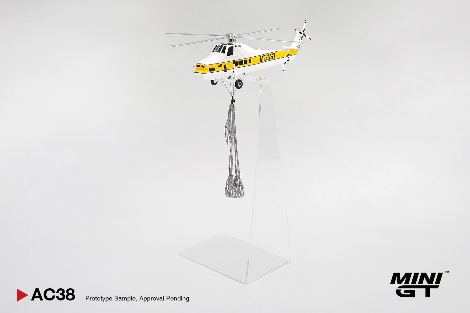 *PREORDEN* Mini GT 1:64 Sikorsky S58T Helicopter 1985 Camel Trophy