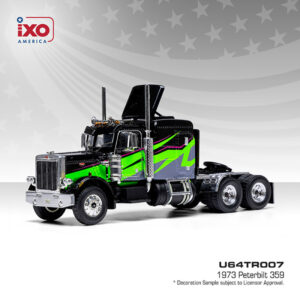 *PREORDEN* IXO Models 1:64 1973 Peterbilt 359 – Black and Lime