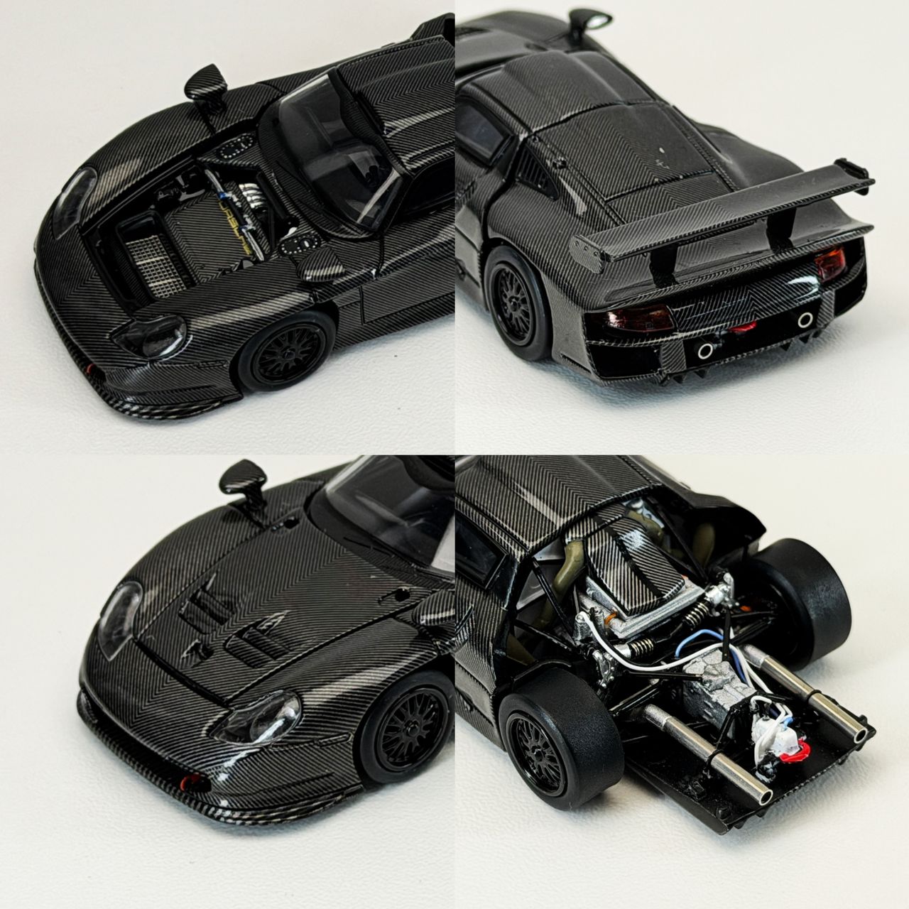 *PREORDEN* Transcend model 1:64 Porsche 911 GT1 24h LeMans 1997 acabado Fibra de Carbono - Imagen 2