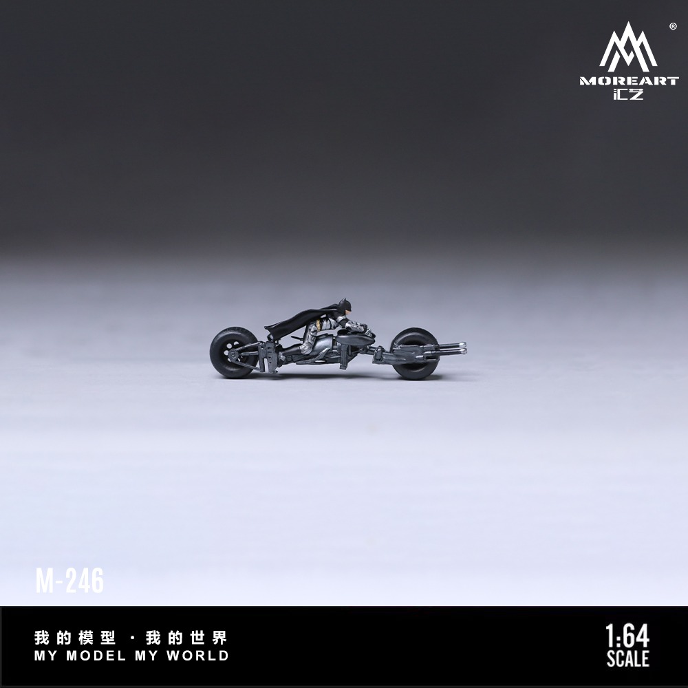 *PREORDEN* MoreArt 1:64 Combat Motorcycle Figure Set Batman - Imagen 4