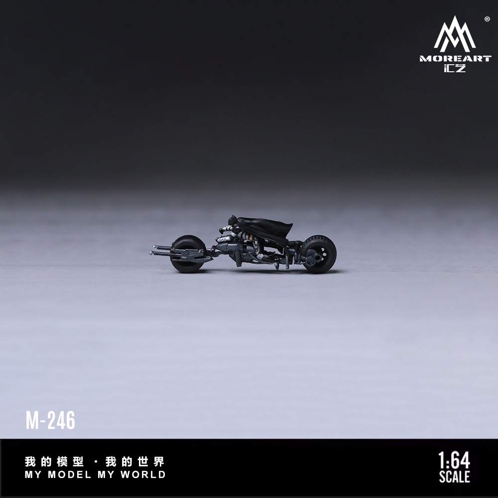 *PREORDEN* MoreArt 1:64 Combat Motorcycle Figure Set Batman - Imagen 3