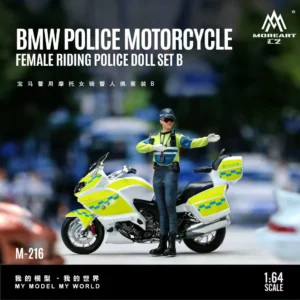 MoreArt 1:64 Moto BMW con Policía mujer