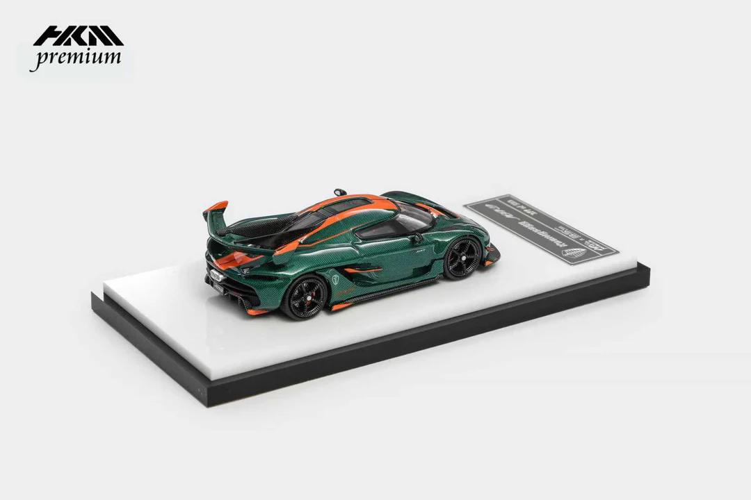 HKM Premium 1:64 Koenigsegg Jesko Attack Fibra de Carbono Verde - Imagen 4