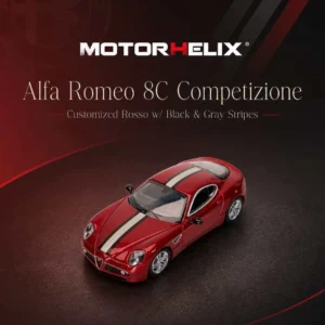 MOTORHELIX 1:64 Alfa Romeo 8C Competizione Rojo