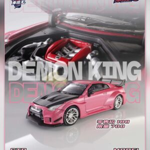 Demon King 1:64 Skyline GTR R35 Rosa Cool Car 2026 (Apertura de capó)