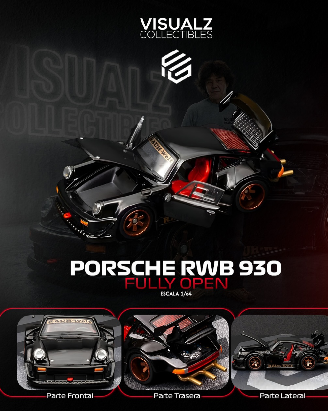 FG Model 1:64 Porsche Rwb 930 Negro