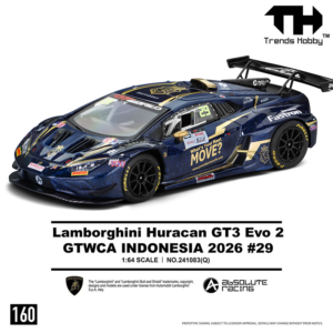 *PREORDEN* Trends Hobby 1:64 Lamborghini Huracan GT3 EVO2 #29 GTWCA Indonesia 2026 Azul