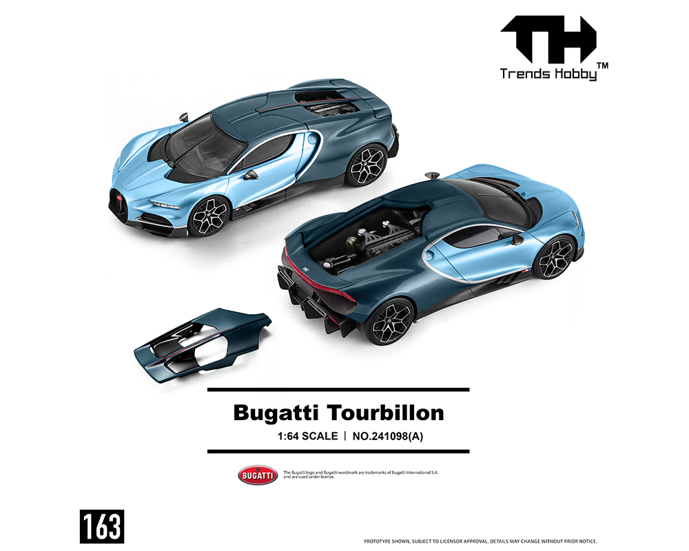 *PREORDEN* Trends Hobby 1:64 Bugatti Tourbillon Blue Atlantic - Imagen 2