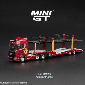 *PREORDEN* Mini GT 1:64 Scania 770S A6x4NA Car Transporter V8  50th anniversary