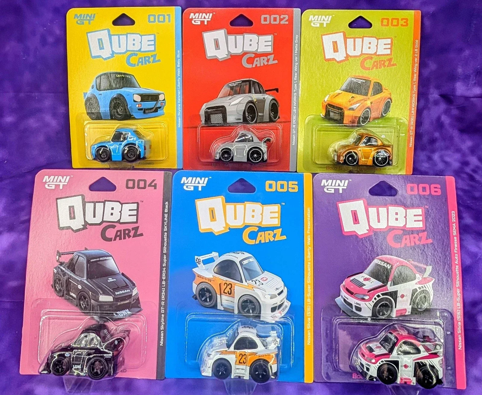 Mini GT Set de 6 QUBE Carz 1era Serie - Imagen 4