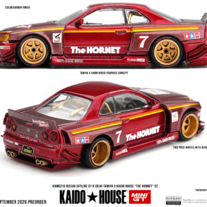 *PREORDEN* Kaido House x Mini GT Nissan Skyline GT-R (R34) TAMIYA x KAIDO HOUSE “The Hornet” V2 – M. Red Carbon