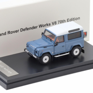 LCD Models 1:64 Land Rover Defender Works V8 70th Edition Vintage Blue