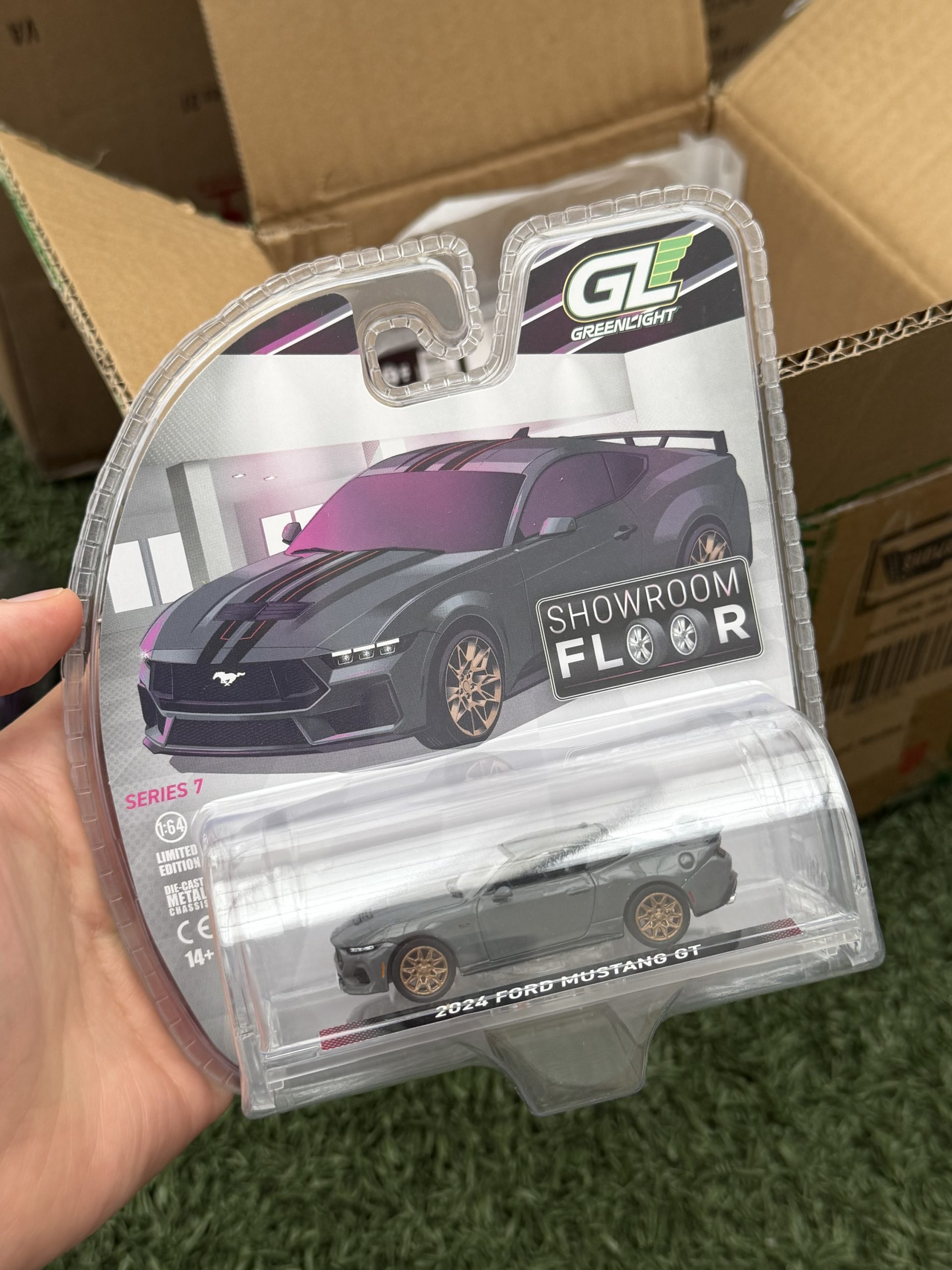 Greenlight 1:64 2024 Ford Mustang GT – Dark Matter Gray – Bronze Appearance
